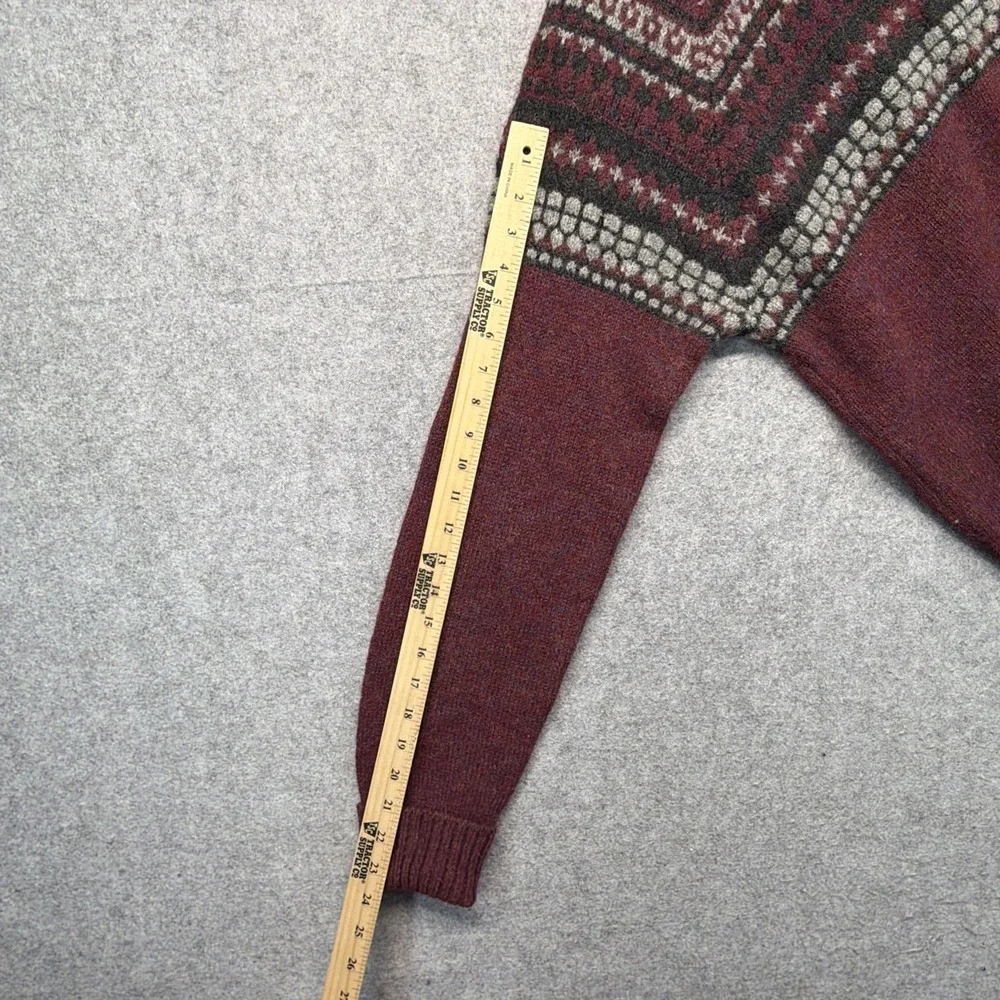 Lord Jeff 100% Shetland Wool Sweater Men's Medium Fair Isle Made in Scotland